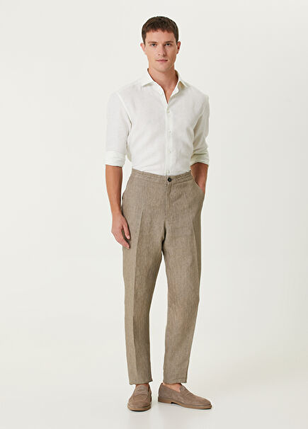 Tan Linen Trousers