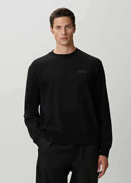 Siyah Logo Detaylı Sweatshirt