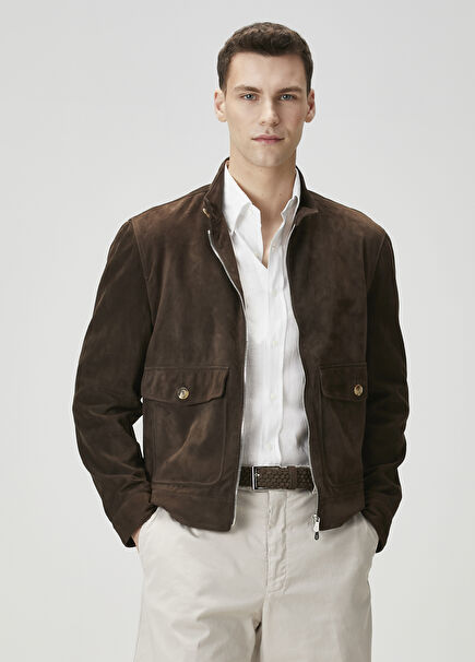 Brown Suede Coat