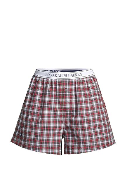 Kırmızı Ekoseli Kadın Boxer