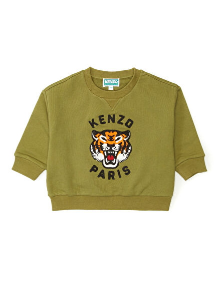 Haki Kız Çocuk Sweatshirt