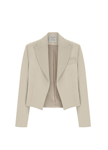 Grazia Beige Women's Short Jacket