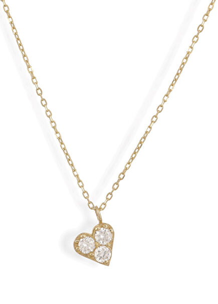 Diamond Love Diamond-Stone 14 Karat Gold Women's Necklace