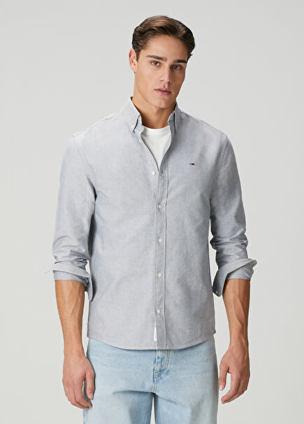 Regular Fit Mavi Oxford Gömlek