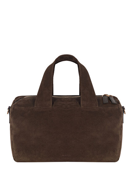 Lena Brown Suede Women's Shoulder Bag