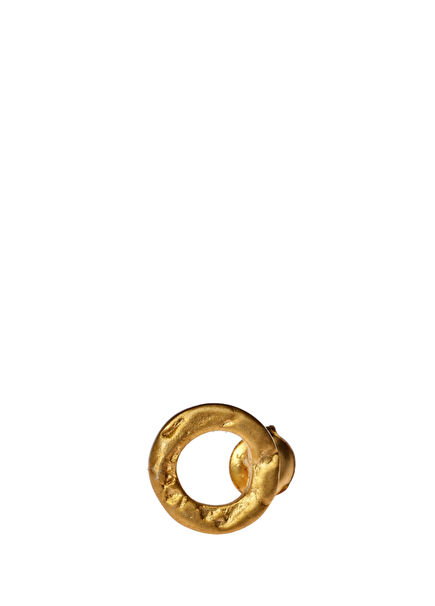 Matte Gold 925 Sterling Silver Hoop Earrings