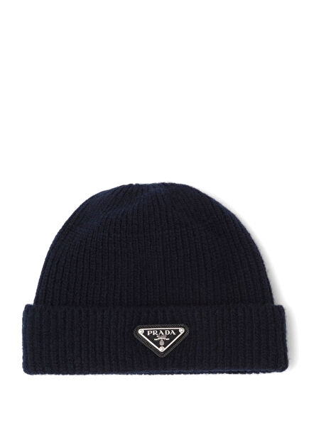 Blue Wool & Cashmere Men's Beanie