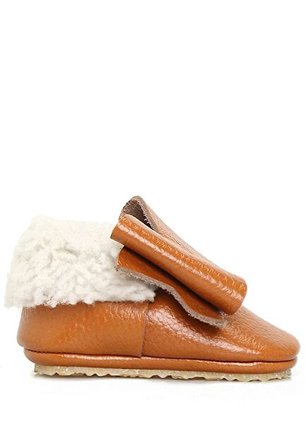 Elain Taba El Yapımı Unisex Bebek Deri Ayakkabı