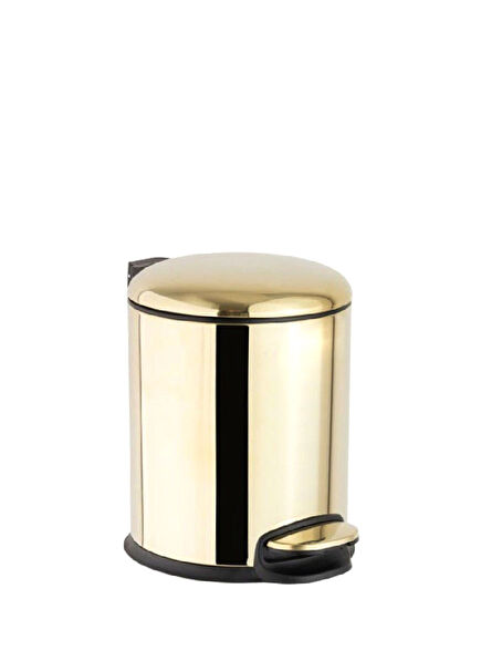 Gold Color Pedal Waste Bin 5 Lt