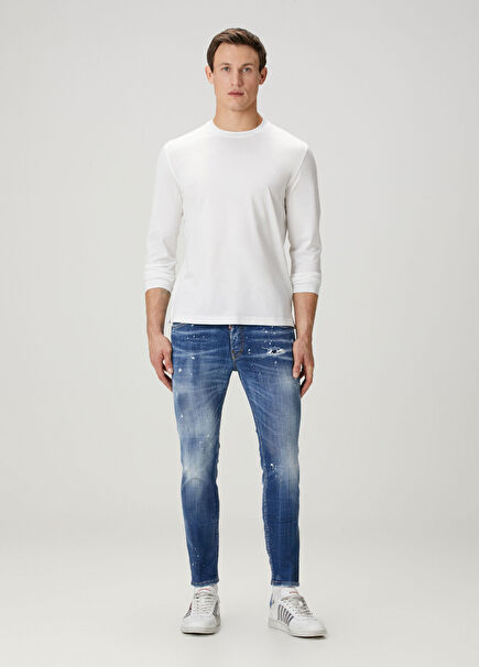 Skater Lacivert Jean Pantolon