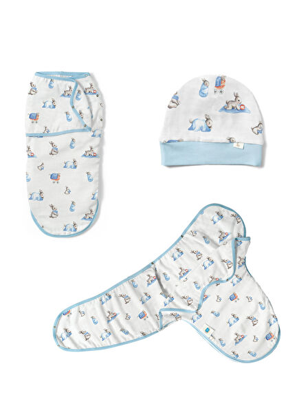 %100 Bebe Lapin Bebek Kolay Kundak ve Bere Seti