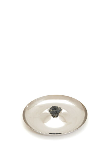 Gray Stone Large Size Glass Serving Plate