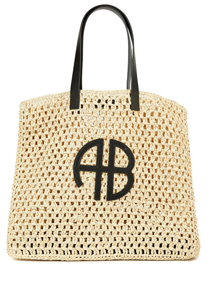 Black Natural Women's Beach Bag