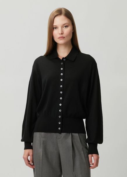 Siyah Yün Sweatshirt