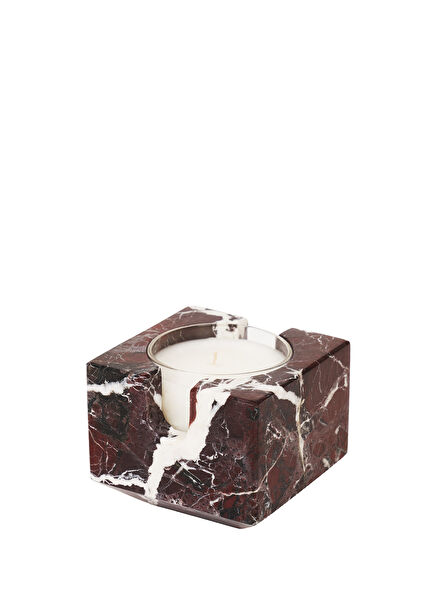 Glow Ela Bordeaux Marble Candle Holder