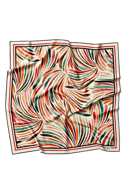 Aurora Swirl Twill İpek Kadın Eşarp 