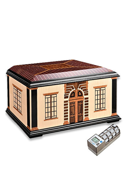 Cigarspa Cuban House Design Humidor Cigar Box with Electronic Humidifier
