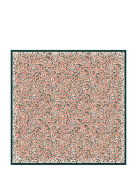 Crispy Floral Patterned Twill Silk Women's Scarf