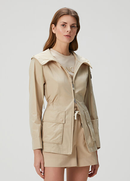 Leandro Beige Hooded Parka