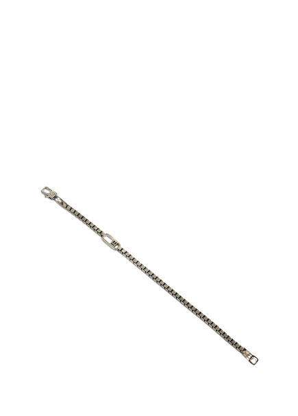 Catena Signifier Trigato Men's Silver Bracelet