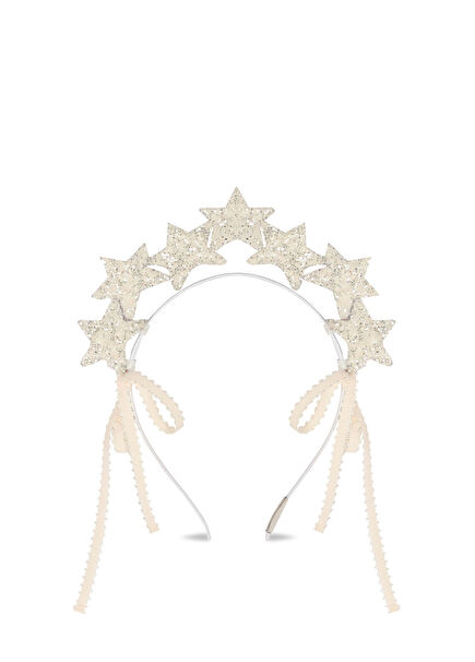 Glamour Beyaz Kız Çocuk Taç