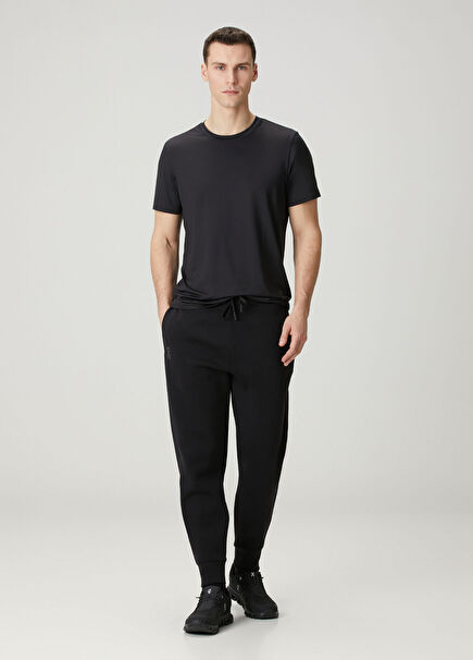 Focus Black Waist Corded Jogger Pants