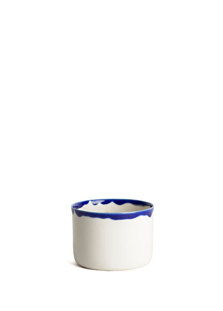 Classic M White Red Porcelain Teacup