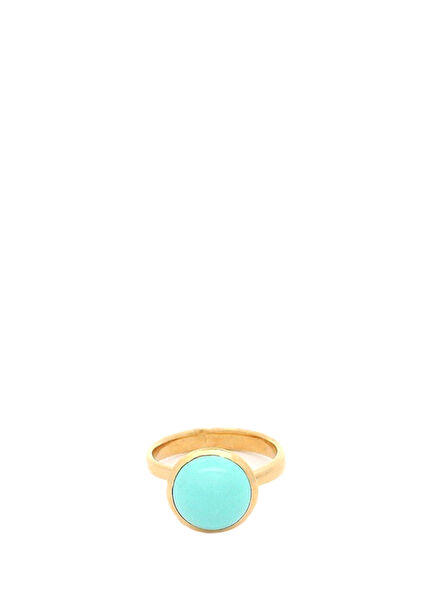 Turquoise Stone Women's Gold Ring
