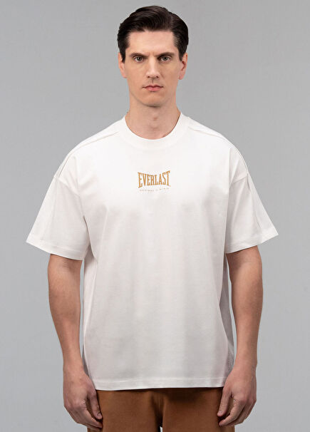 Boxing Heritage Beyaz Oversize Kısa Kollu Erkek T-Shirt