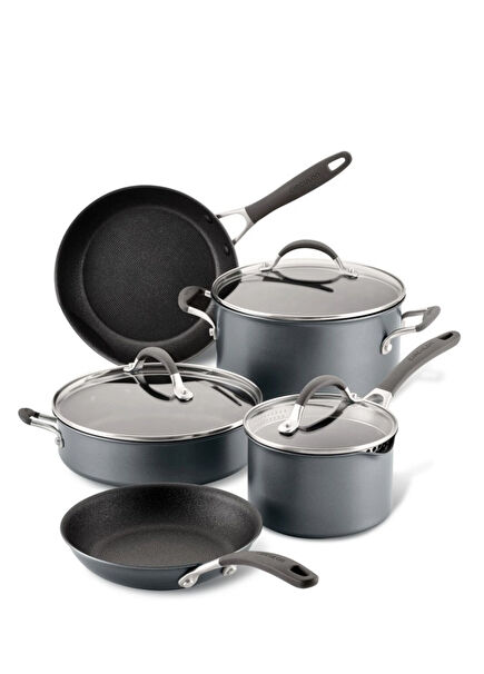 Gri 8 Parça Tencere & Tava Seti