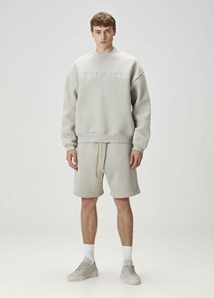 Grey Waist Corded Bermuda