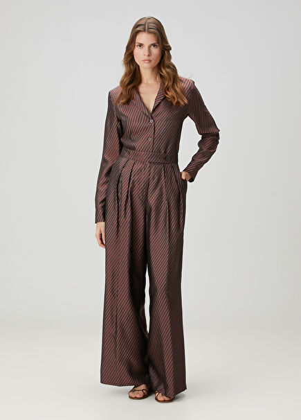 Pamplona Burgundy Striped Trousers