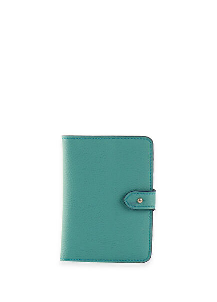 Turquoise Leather Unisex Passport Case