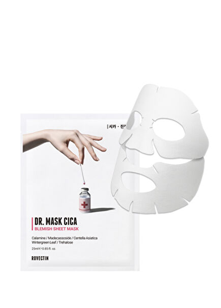 Dr. Mask Cica Kalamin BHA ve Madecassoside İçeren Yatıştırıcı Yüz Maskesi 25 ml