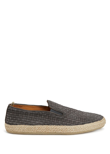 Gri Erkek Deri Loafer