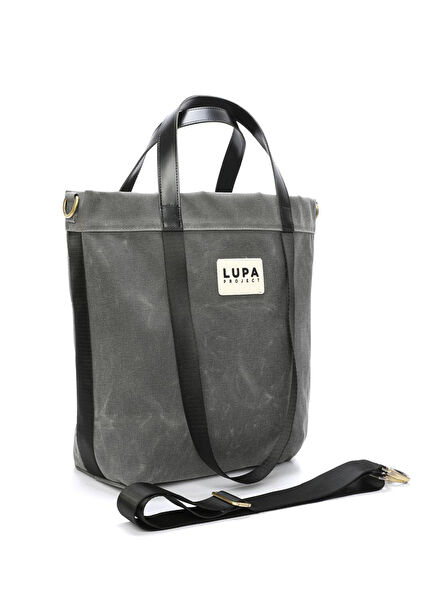 İstanbul Gri Siyah Kanvas Unisex Postacı Çantası