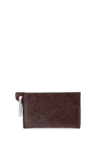 Bordo Kadın Deri Kartlık