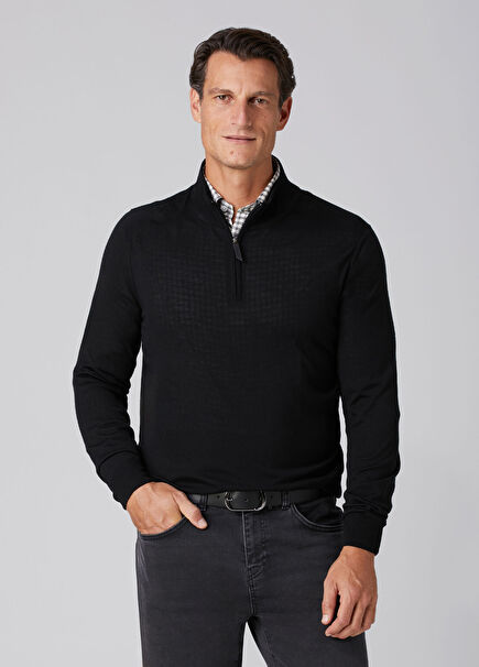 Black Polo Wool Sweater