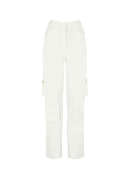 Women's Trousers with Vento Ecru Pockets