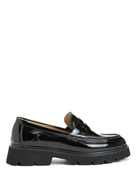 Black Women's Leather Loafers