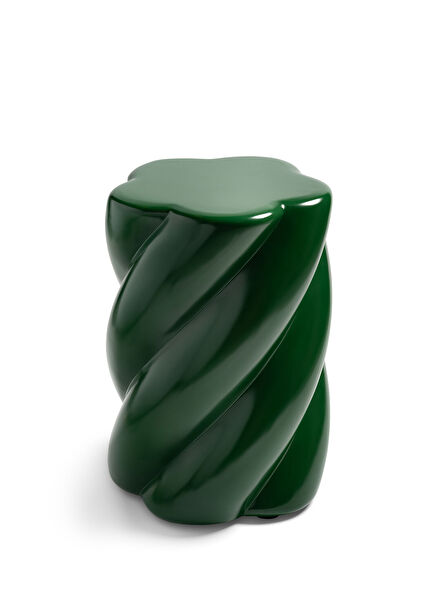 Marshmallow Figured Green Stool