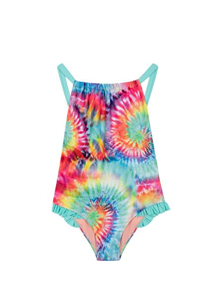 Flora Colorful Tie-Dye Patterned Swimsuit