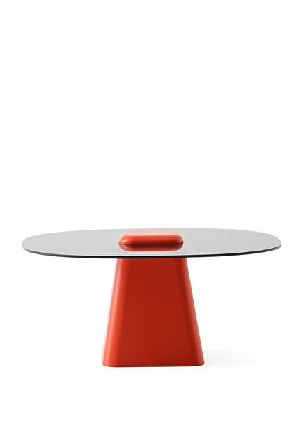 Chelsea Füme Cam Tablalı Turuncu Orta Sehpa