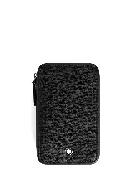 Black Leather Pencil Case