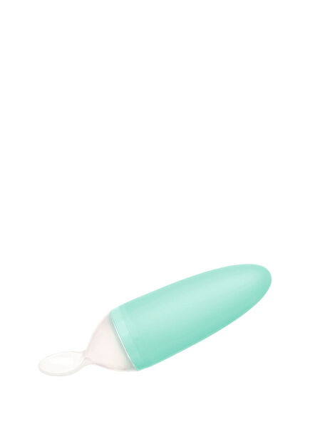 Squirt Green Silicone Baby Spoon