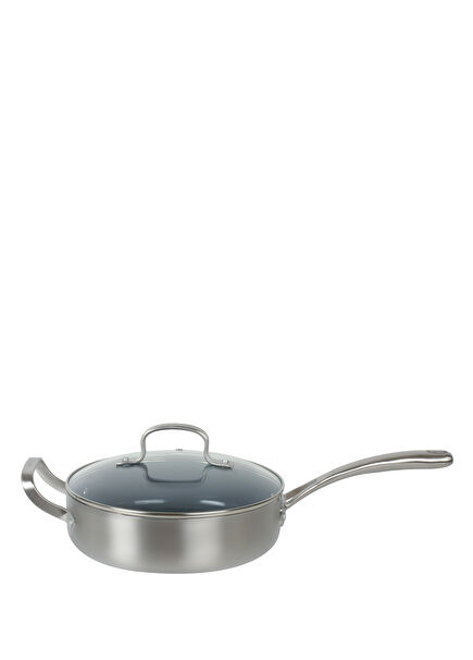 Mare Collection Çift Kulplu Gri Derin Çelik Tava 28 cm