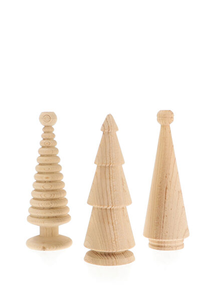 Decorative Wooden Christmas Tree Set