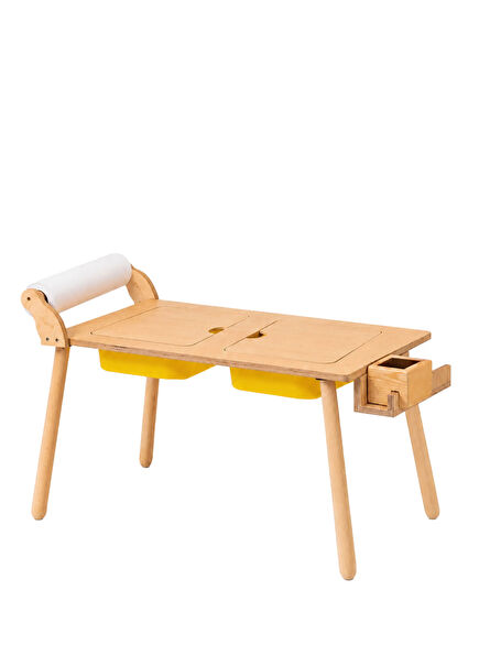 Montessori Activity Center with Roller Apparatus and Stationery Station + 2 Chair Set