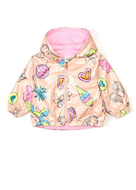 Pink Hooded Girl Raincoat