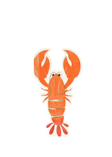 16-Pack Napkin with Lobster Figure